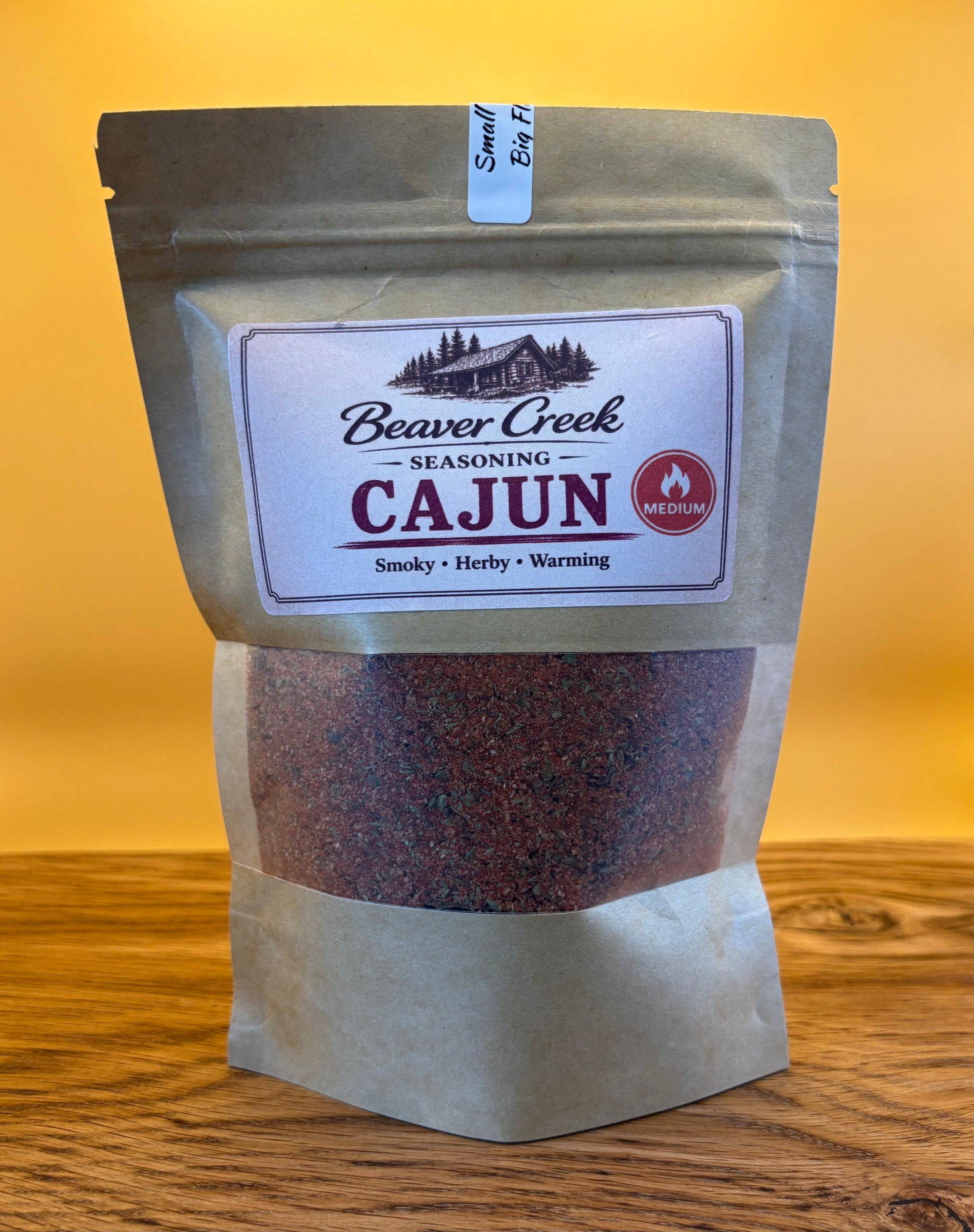 Cajun seasoning with paprika, garlic and herbs by Beaver Creek BBQ
