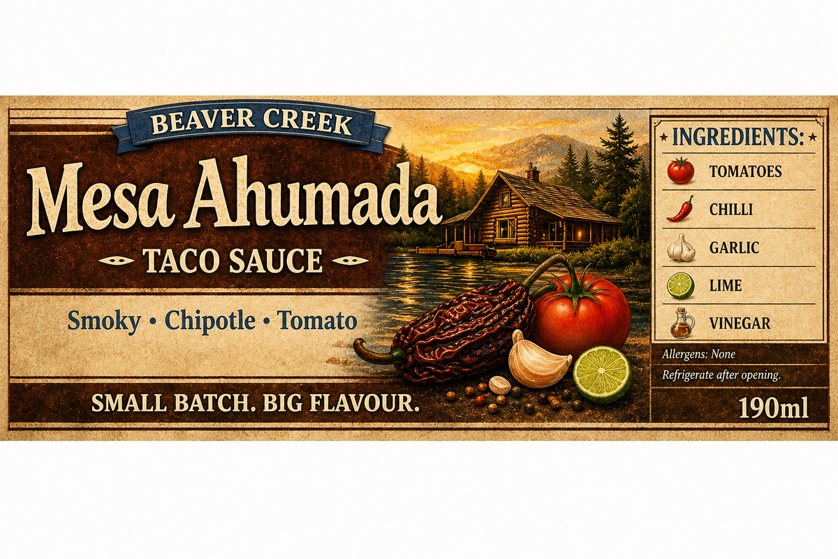 Mesa Ahumada smoky chipotle tomato taco sauce – 190ml bottle