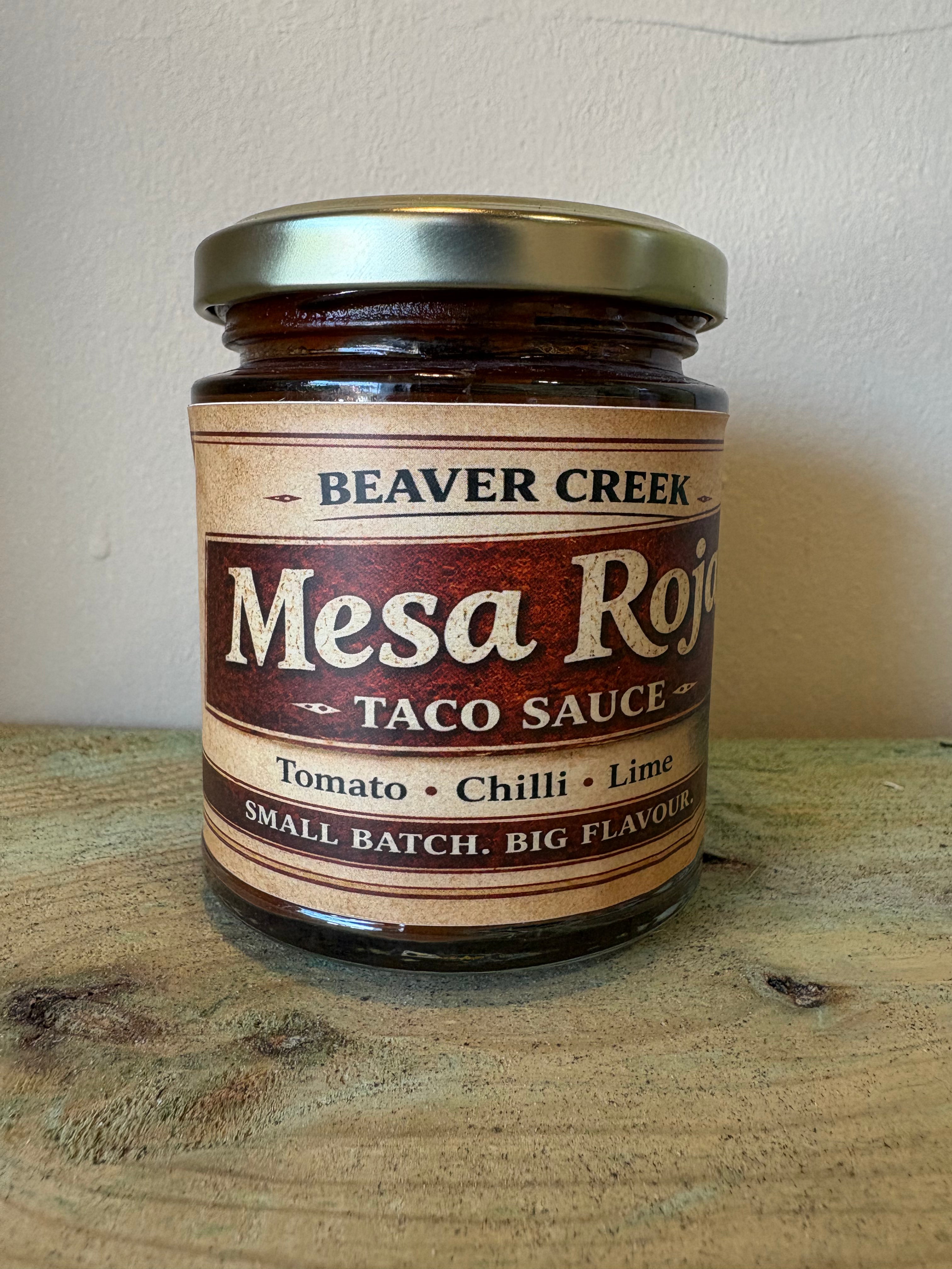Mesa Roja jalapeño tomato taco sauce – 190ml bottle by Beaver Creek BBQ